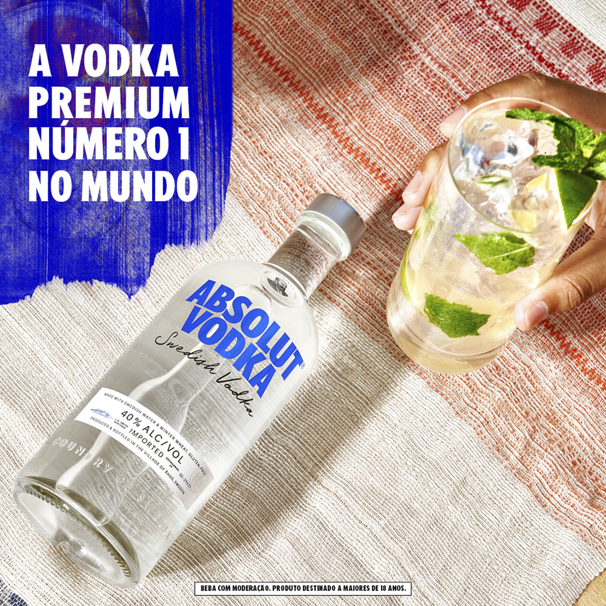 Vodka Destilada Absolut Garrafa 750ml