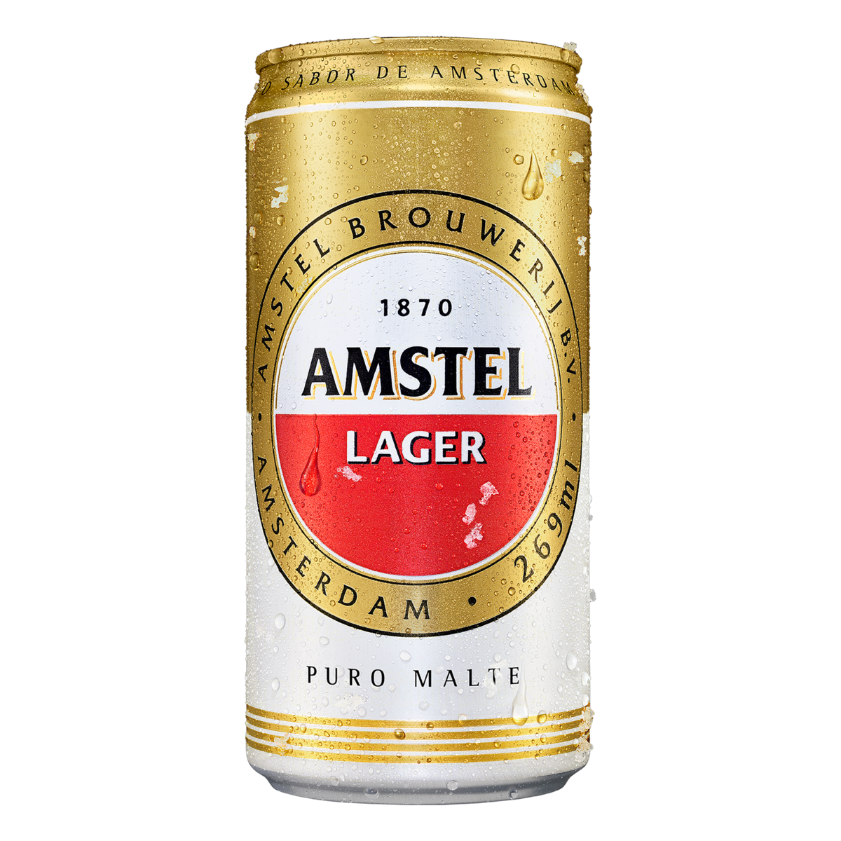 Cerveja Lager Puro Malte Amstel Lata 269m