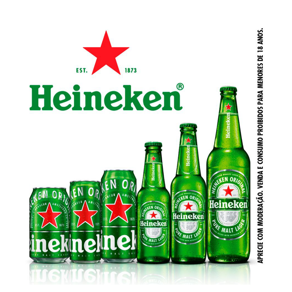 Cerveja Lager Puro Malte Heineken Lata 269ml